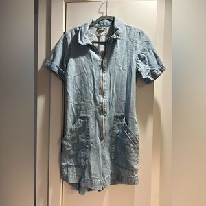 Everlane Light Denim Romper